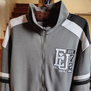 Track Jacket Ecko, XL, Gray, with Black and White accents.